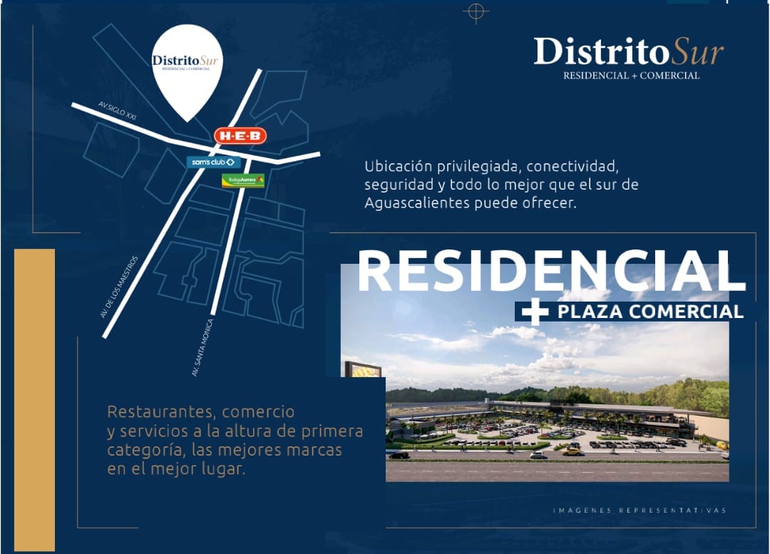 478JCTTVD EXCLUSIVOS LOTES RESIDENCIALES EN VENTA EN DISTRITO SUR, AGUASCALIENTES.