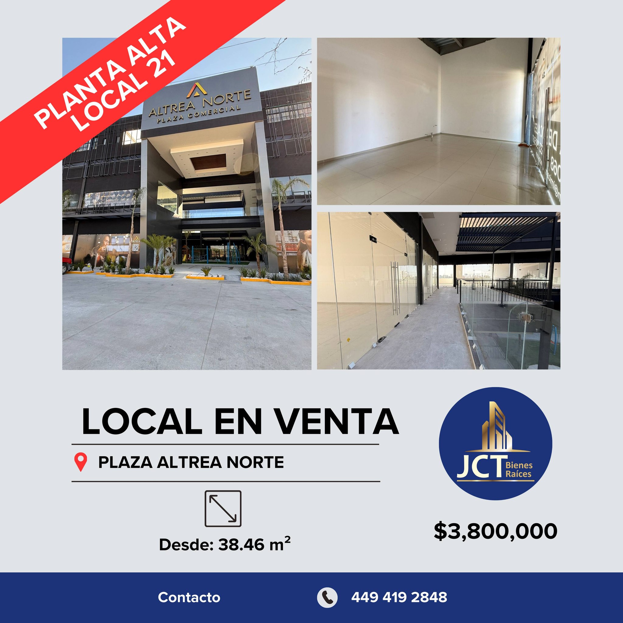 229JCTLVT EXCELENTE OPORTUNIDAD DE INVERSIÓN, APROVECHA ESTA EXCLUSIVA VENTA DE LOCALES ZONA TEC DE MONTERREY, AGUASCALIENTES.