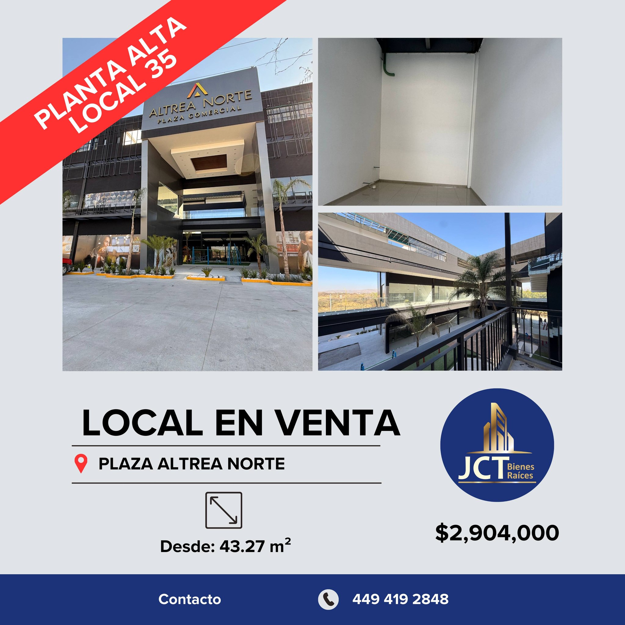 229JCTLVT EXCELENTE OPORTUNIDAD DE INVERSIÓN, APROVECHA ESTA EXCLUSIVA VENTA DE LOCALES ZONA TEC DE MONTERREY, AGUASCALIENTES.